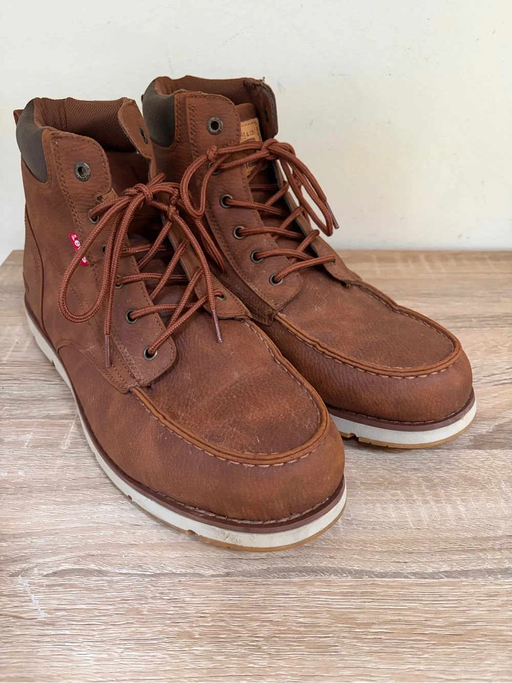 Men's Brown Leather Chukka Boots – Lace-Up Casual Work Boot